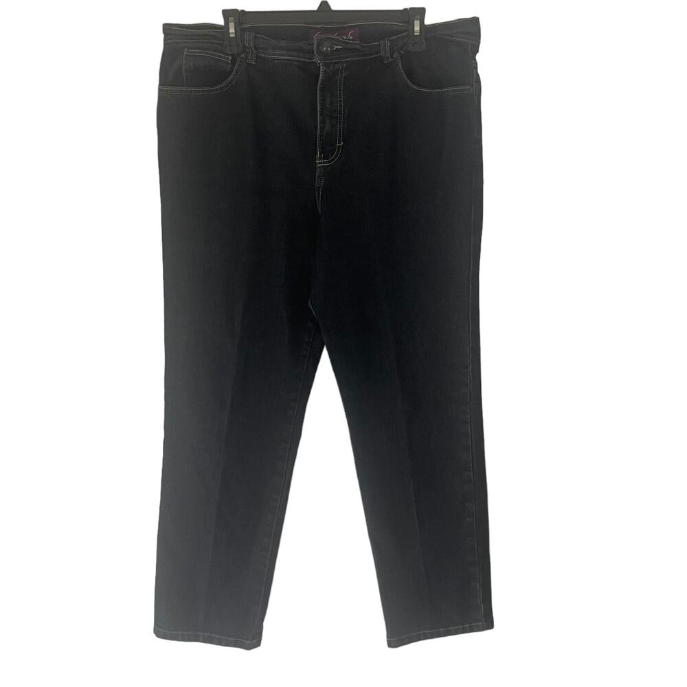 Gloria Vanderbilt Women's Plus Size 16 Short Dark Wash Straight‎ Leg Jeans